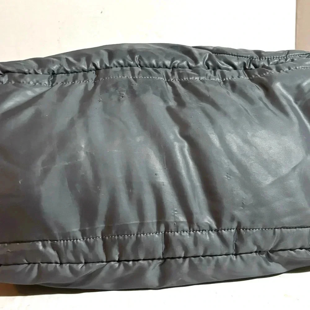 Michael kors Rae large heather gray nylon quilted  drawstring tote bag - Picture 3 of 14